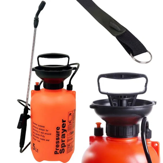 Kézi nyomáspermetező 5 l tartállyal, 55 cm lándzsával és vállpánttal