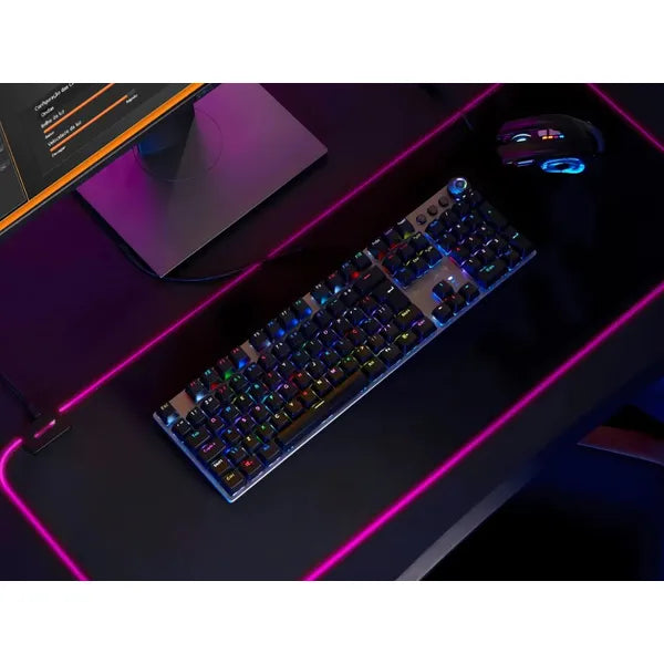 RGB világító gamer egérpad XL 80×30 cm, csúszásgátló, USB