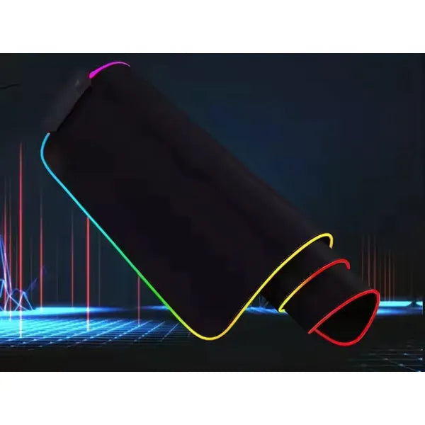 RGB világító gamer egérpad XL 80×30 cm, csúszásgátló, USB