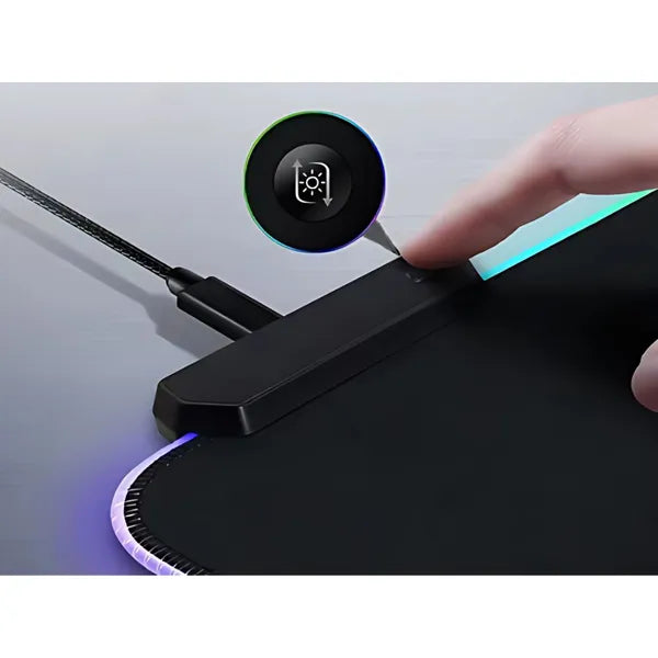 RGB világító gamer egérpad XL 80×30 cm, csúszásgátló, USB