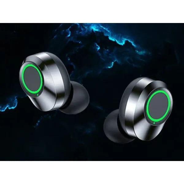 Bluetooth 5.4 in-ear fülhallgató LED töltőtokkal, mikrofonnal, fekete