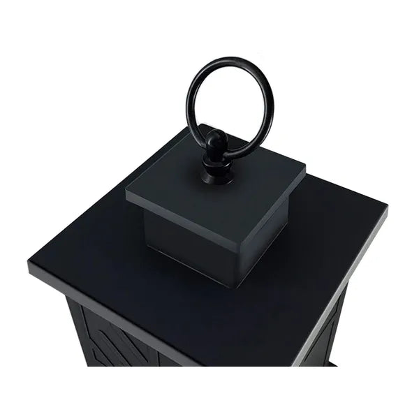 Led kandallóhatású dekor lámpás, 3D mozgó láng, elemes, 22×14 cm, fekete
