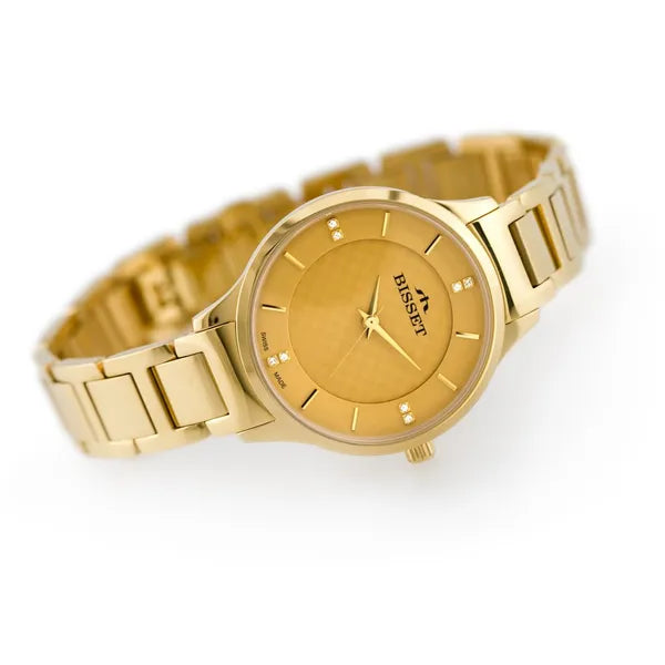 Bisset női karóra, arany, rozsdamentes acél szíj, quartz, 34 mm WR30