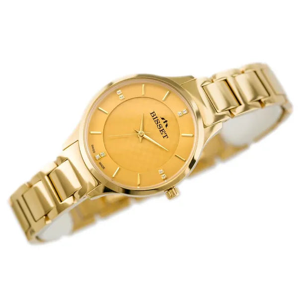 Bisset női karóra, arany, rozsdamentes acél szíj, quartz, 34 mm WR30