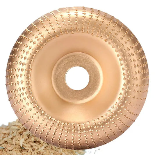 Arany 125 mm-es konvex wolfram-karbid fa csiszolókorong, 25 mm furat
