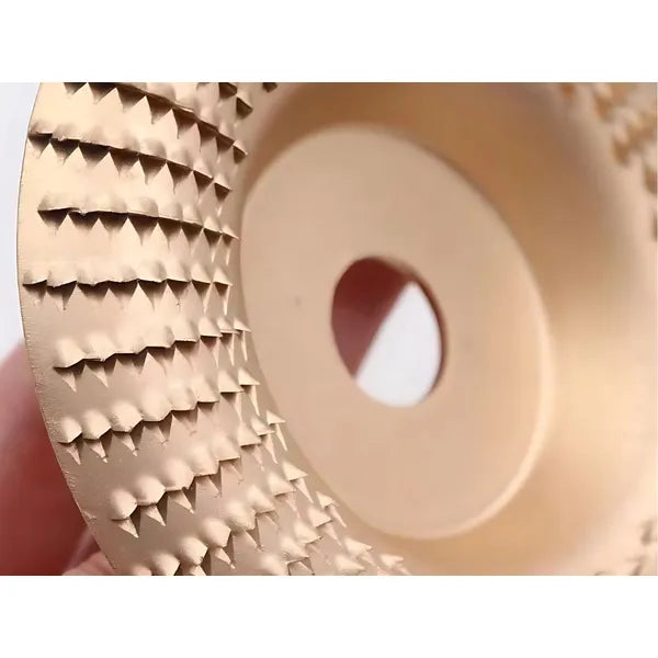 Arany 125 mm-es konvex wolfram-karbid fa csiszolókorong, 25 mm furat