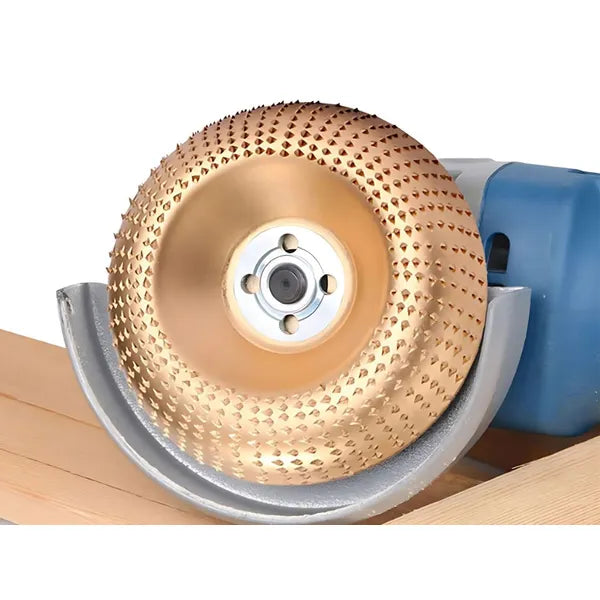 Arany 125 mm-es konvex wolfram-karbid fa csiszolókorong, 25 mm furat