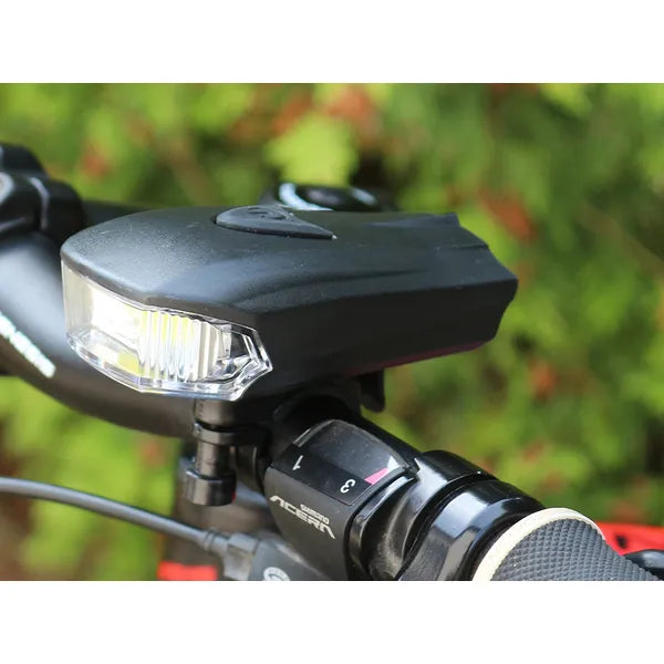 COB LED kerékpár lámpa szett 5 W, első-hátsó, 7 üzemmód, AAA