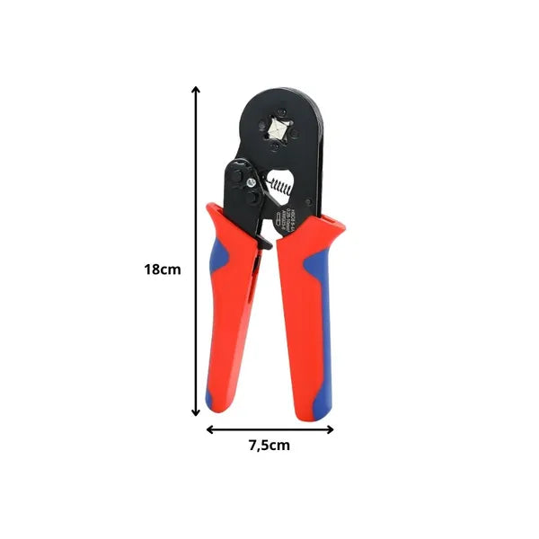 Krimpelőfogó végelzáró hüvelyekhez 0,25–10 mm² + 1200 db készlet