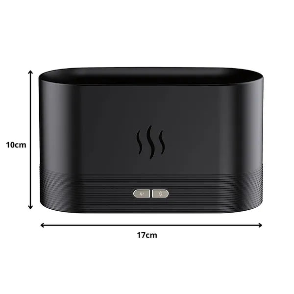 USB ultrahangos aromadiffúzor párásító, LED RGB láng effekttel, 180 ml