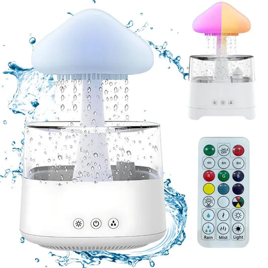 Gombakalap alakú 450 ml USB párásító aroma diffúzor RGB fénnyel, távirányítóval