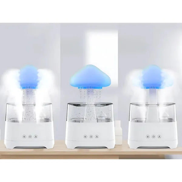 Gombakalap alakú 450 ml USB párásító aroma diffúzor RGB fénnyel, távirányítóval