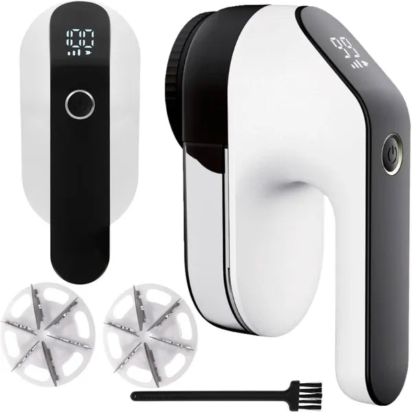 Elektromos textilborotva LCD kijelzővel, 6 pengével, USB-s, 5 W