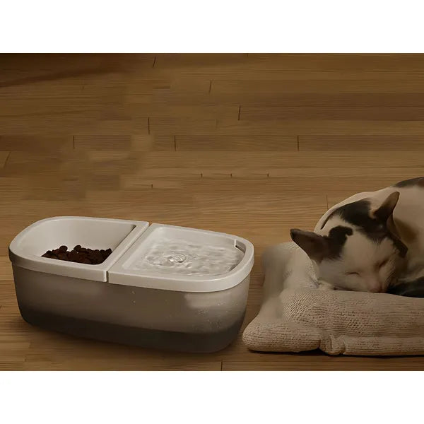 2 az 1-ben szökőkutas etetőtál macskáknak, kutyáknak 2,5 l USB