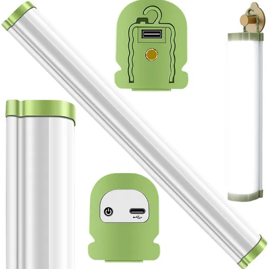 LED műhelylámpa mágneses kampóval, USB-C tölthető powerbank, 4 fény mód