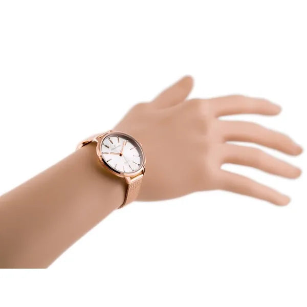 Női karóra Jordan Kerr Cleo, rose gold fém szíj, antiallergén, WR30