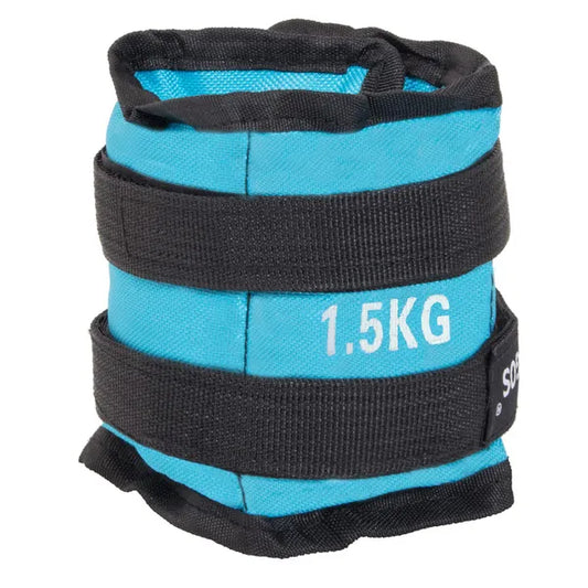 Tépőzáras boka- és csuklósúly készlet 2×1,5 kg, kék