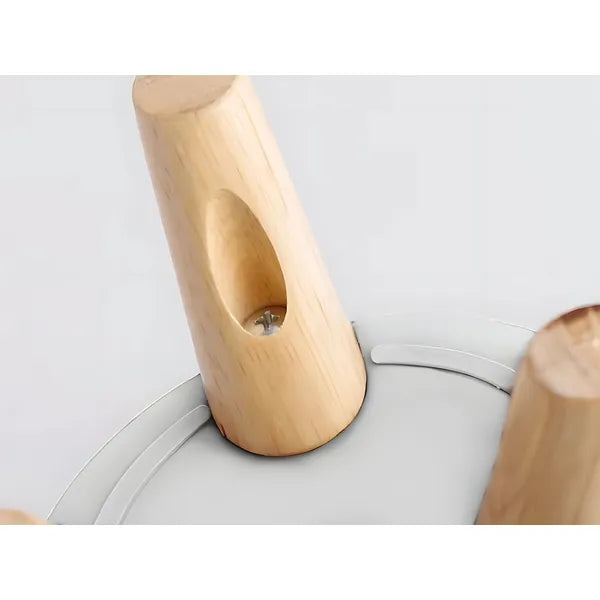 Fehér műanyag virágcserép fa lábakon, 20,5 cm Ø, 28 cm magas