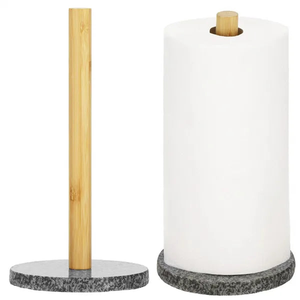 Gránit-bambusz papírtörlő állvány, 29,5 cm, szürke talp