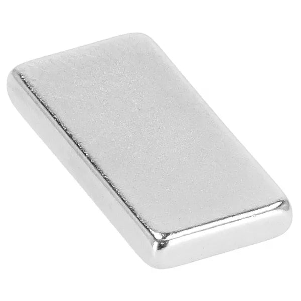 Neodímium mágnes készlet 10 db, téglalap, 10×5×1,2 mm, ezüst