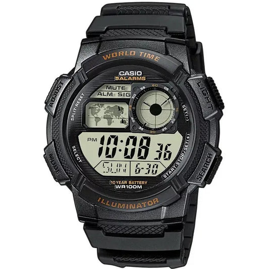 Casio AE-1000W-1AV férfi digitális karóra világidő LED, WR100, fekete