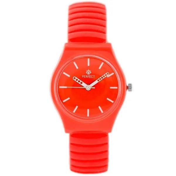 Női kvarc karóra narancssárga számlappal, gumiszíjjal, 34 mm, WR30
