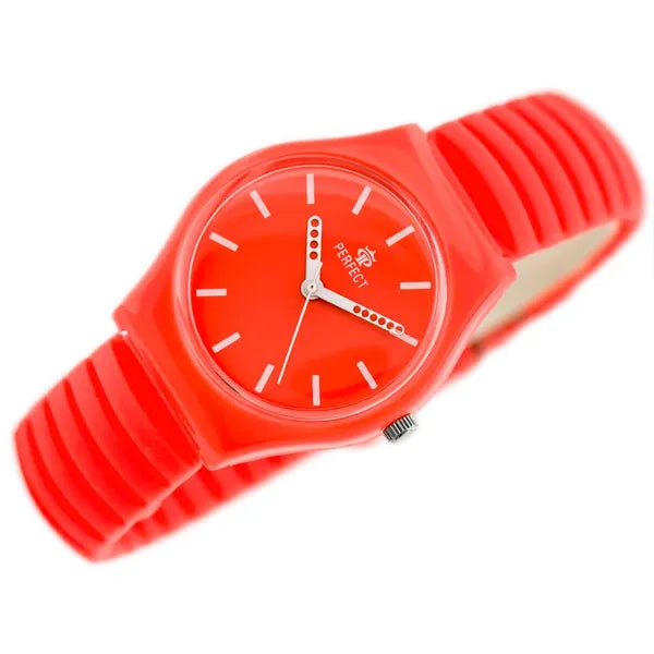 Női kvarc karóra narancssárga számlappal, gumiszíjjal, 34 mm, WR30