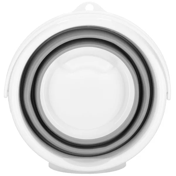 Összecsukható szilikon vödör 5l szürke/fehér