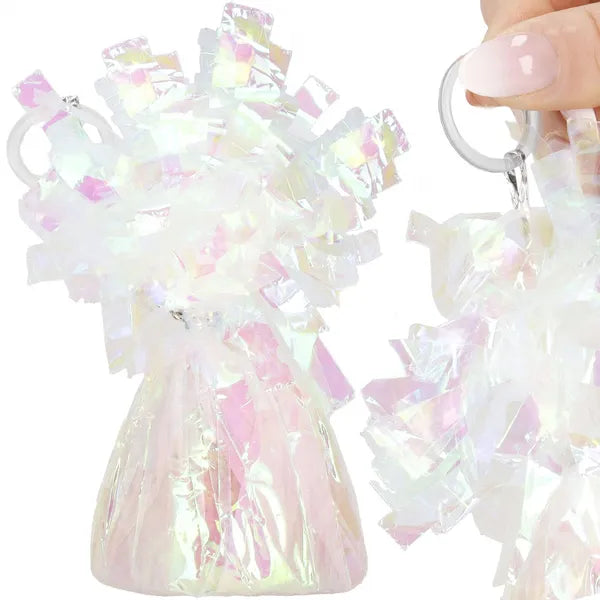 Színváltós fehér ballon nehezék 130 g, átlátszó akasztógyűrűvel