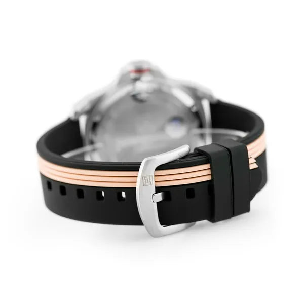 NAVIFORCE férfi kvarc karóra bézs-fekete számlap gumiszíj 49 mm