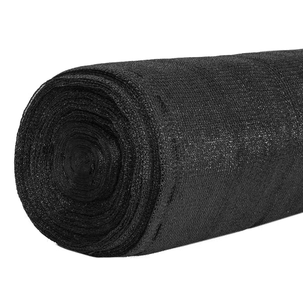 Árnyékoló háló HDPE, fekete, 140 g/m², 1,5×25 m, 200 rögzítő