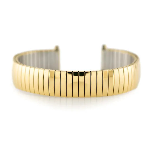 Aranyszínű rugalmas fém óraszíj, 12 mm széles, 12–16 mm fülnél