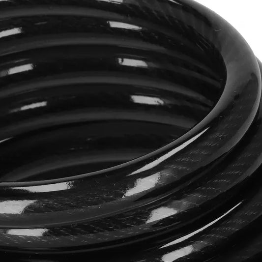 Springos kerékpárzár kulcsos 180 cm x 10 mm, fekete, vázra rögzíthető