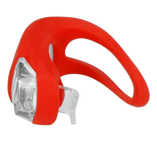 Biciklilámpa első-hátsó LED szett, 10 lm, szilikon, elemes