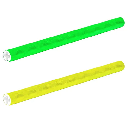 Neonsárga-zöld 24 db 7,5 cm műanyag fényvisszaverő küllőfedél