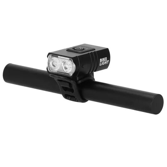 USB tölthető kerékpár lámpaszett, első-hátsó LED, 1200 mAh, vízálló