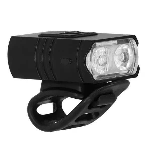 USB tölthető kerékpár lámpaszett, első-hátsó LED, 1200 mAh, vízálló