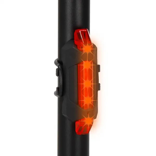 USB tölthető kerékpár lámpaszett 880 lm, fehér/piros LED, első-hátsó