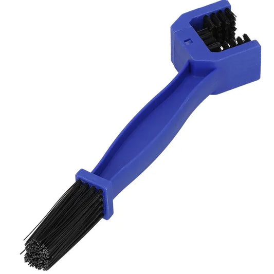 Springos kék lánctisztító kefe, műanyag, dupla fej, 24 cm
