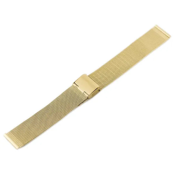 18 mm arany színű, állítható fém mesh óraszíj