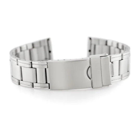 Ezüst rozsdamentes acél óraszíj 18/20 mm, 239 mm hossz