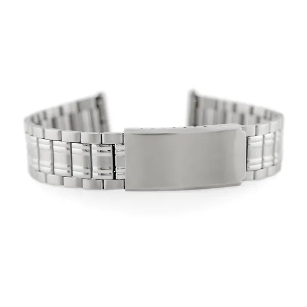 Ezüst színű rozsdamentes acél óraszíj, 18–20 mm, 241 mm