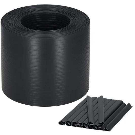 Grafitszürke PVC kerítéstakaró szalag 19×35 m 1200 g/m² 20 klipsszel