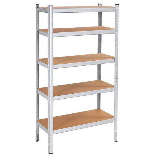 Fém állvány 180x90x40 cm, 5 MDF polccal, 875 kg teherbírás