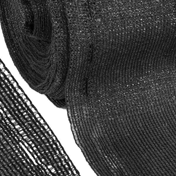 Árnyékoló háló fekete 1,5×10 m 140 g/m² 90% takarás + 50 kötöző
