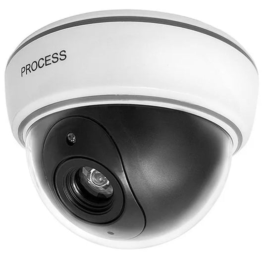 Kamuflázs kupolás biztonsági kamera LED villogóval, fehér, 12,5 cm