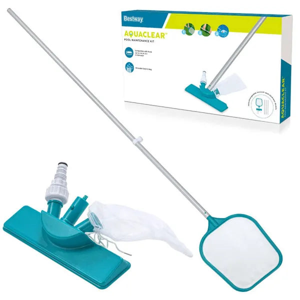 Bestway 58013 medencetisztító készlet alumínium rúddal, hálóval, porszívóval