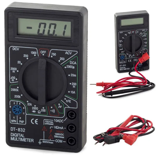 Dt-832 digitális multiméter, LCD kijelző, 1000 V DC / 750 V AC, 10 A