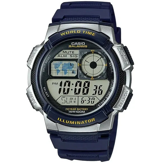 Casio AE-1000W-2AV férfi digitális karóra, WR100, világidő, LED