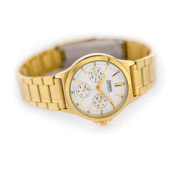 Casio LTP-V300G-7A női arany rozsdamentes acél kvarc karóra, 33 mm WR30